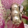 Antique Art Deco 14 Carat White Gold Akoyia Pearl Ring Image 8