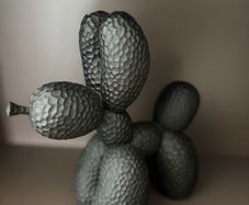Modern Balloon Dog Ceramic Sculpture