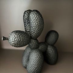 Modern Balloon Dog Ceramic Sculpture
