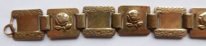 Victorian Rose Design , Antique, -stamped GOLDOID, Bracelet