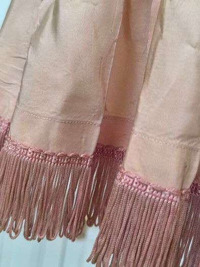Antique Victorian/Edwardian Silk Fringe Ceiling Light Shade