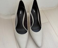 Zara high-heel leather shoes