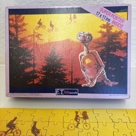 Vintage 1982 Et Puzzle With Poster