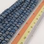 Vintage African Style White Stripe Blue 7mm -8mm Glass Beads Necklace Strand Image 6