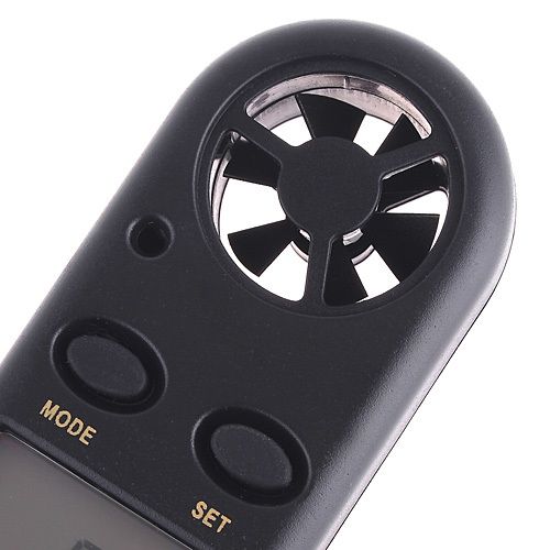 New LCD Digital Wind Speed Gauge Meter Anemometer & Thermometer + Battery #301