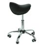 Ergonomic saddle stool chair - height adjustable - 360 degrees rotatable - Barber stool - Black Image 2