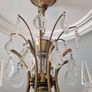 Old Brass&Cut Glass Chandelier Image 5
