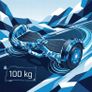 8" Camo Blue Hoverboard with Bluetooth, 6 LED Lights & Free Protective Pads Image 3