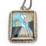 Real Butterfly Wing Silver Charm, Mid Century Art Image 2