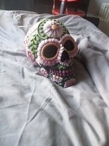 Ceramic Skull Floral Print