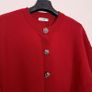 Dunnes Red Knit Button-Up Cardigan Silver Floral Buttons 16UK/44EU Image 8