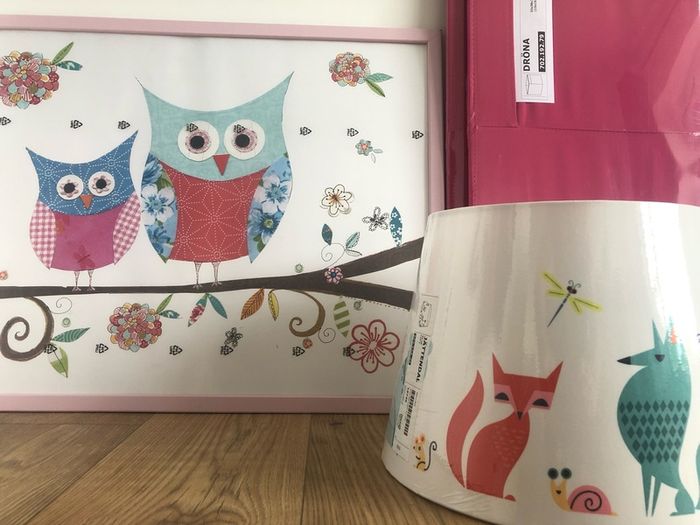 Children's Bedroom Bundle: Framed Poster, Light Shade and Height Chart