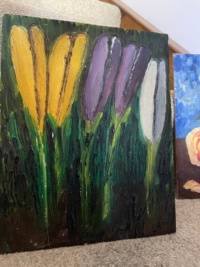 Trio of acrylic on board Paintings EX ST. SENAN'S