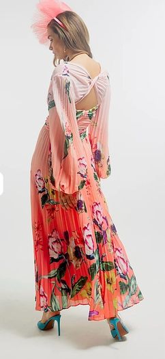 Edwina ibbotson maxi pleated floral dress