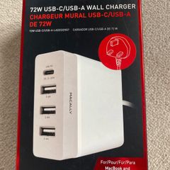 72w usb-c/usb-a wall charger