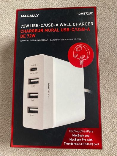 72w usb-c/usb-a wall charger
