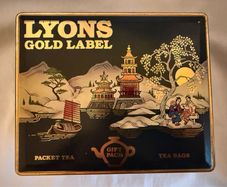 Vintage Lyon's teabag box tin -good condition