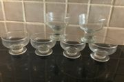 6 Glass Dessert / Ice Cream Dishes