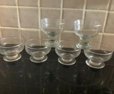 6 Glass Dessert / Ice Cream Dishes
