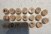 20 Rubber stamps - 25mm diameter in size