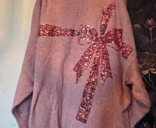 Pink BowChristmas Jumper