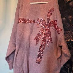Pink BowChristmas Jumper