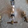 Chrome Bath Taps with Gold Trim. Image 5