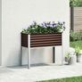 Garden Planter Brown 100x45x90 cm Steel Image 2