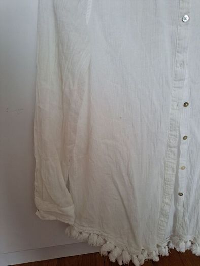 White Tassel Shirt M
