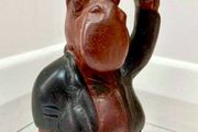 Vintage Wooden Hippo Figurine