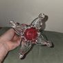 Hand Blown Antique Cranberry Glass Vase Image 4