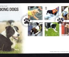 2008 Great Britain Working Dogs Commemorative Stamps addressed First Day Cover (FDC) with Edinburgh pictorial cancel