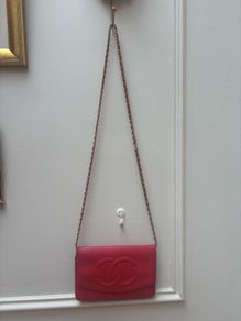 Chanel Timeless Caviar Leather Wallet On Chain