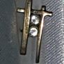 Vintage Gemset Hallmarked Gold/Silver Earring Image 2
