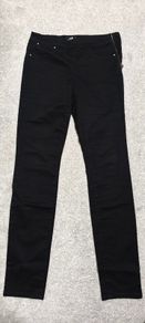 Wallis Black High-Waisted Jeggings / Trousers with Side Zip - Size 8