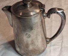 Late Victorian Heavy Pewter Lined Teapot