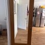 Solid wood internal double doors with glass panels Image 4