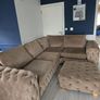 Champagne L Shaped Couch with Ottoman Image 2