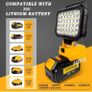 40 LED Work Light For Dewalt 18V Battery Portable Flood Light Cordless Job Site Lamp Outdoor Emergency Fishing Tool Image 7
