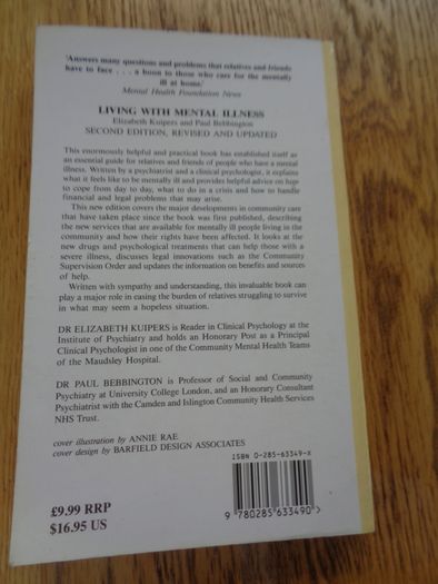 Living with Mental Illness Book for Sale