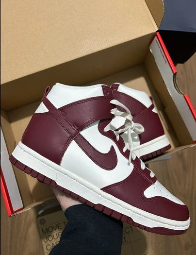 Nike dunk high team red shoes