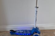 Blue light up 3 wheel scooter