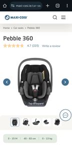 Maxi Cosi Pebble 360 Infant Carseat (Base NOT included)