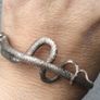 Silver snake bangle very old Image 6