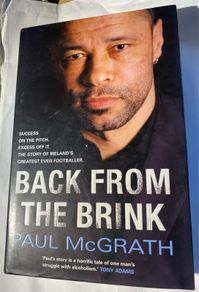 book Back from the Brink Author: Paul McGrath signed  with inscription