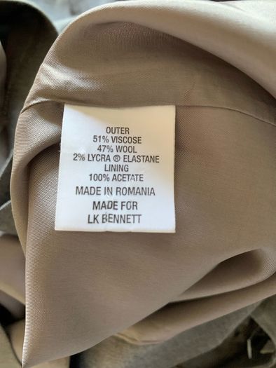LK Bennett ladies Suit Dress, Pant and jacket Steel Grey
