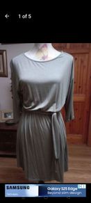 Boohoo dress with elasticated waist and belt. New with tags