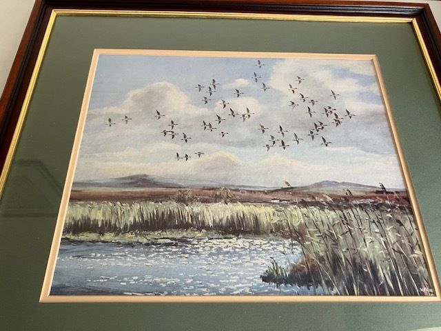 Painting - Hugh Monahan - "Widgeon Leaving the Lake, Mayo"
