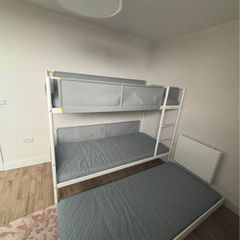 IKEA VITVAL Bunk Bed + Trundle + 3 Mattresses  Excellent Condition