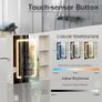 Bathroom Wall Cabinet with Mirror, Anti-Fog Mirror Storage Cupboard Organiser Unit with 3 Color Adjustable LED Light Hair Dryer Holder for Bathroom Home Image 5